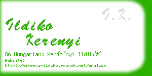 ildiko kerenyi business card